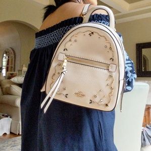 🆕COACH CRYSTAL RIVETS CHALK ANDI BAG